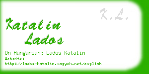 katalin lados business card